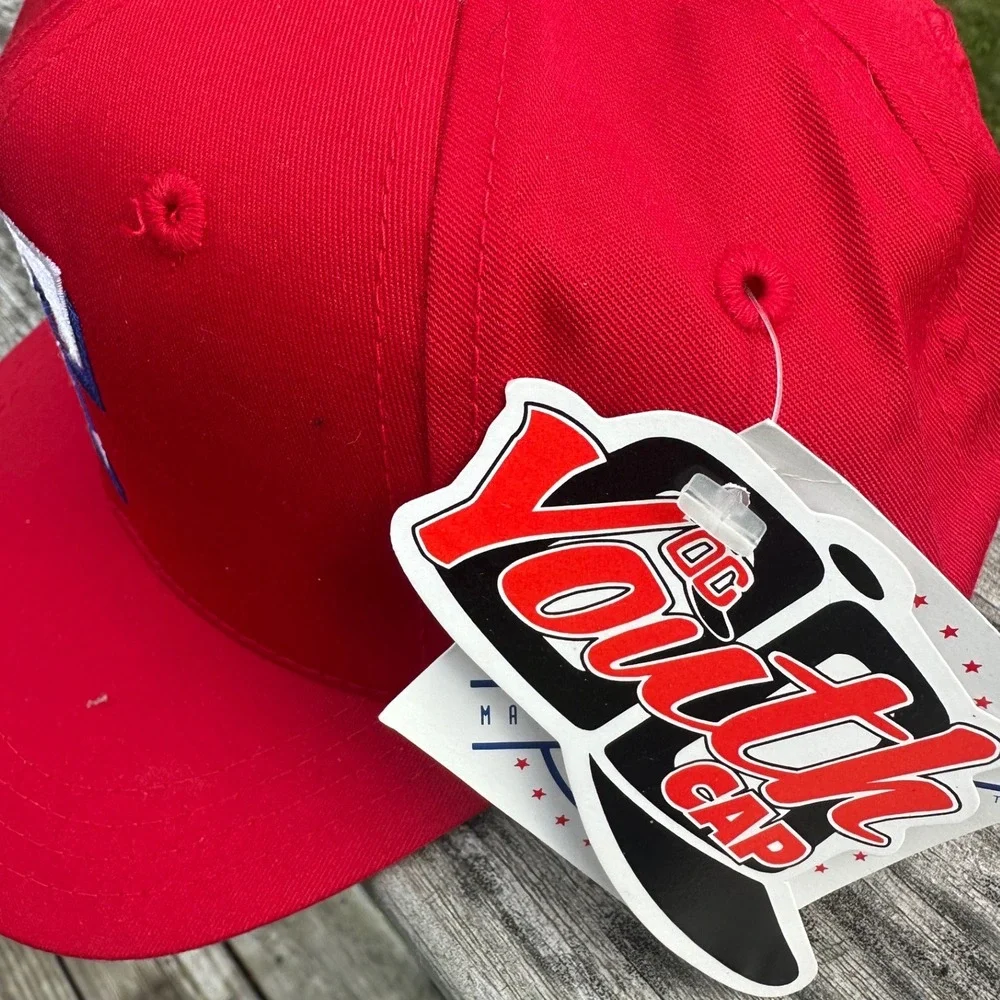 Texas Rangers MLB Youth Baseball Cap Red Snapback Hat Outdoor Cap Company T Logo